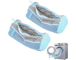 Schoenwaszakken met Rits - 2 Stuks voor het Wassen van Schoenen en Inlegzolen in de Wasmachine, Bescherming en Lintverwijdering