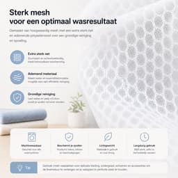 BOTC Waszakken - Wasnetten - Set van 3 - 30x40cm - Bescherm je Wasgoed en Wasmachine - Wit — thumbnail 5