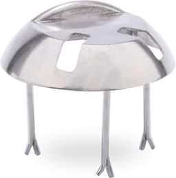 Bodemaanslag - Vloeranker poort - Hekwerk monteren - Om in beton te gieten - Ø205 x 65 mm - Aluminium — thumbnail 1