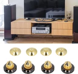 Luidspreker Isolatievoeten - Trillingsdempers Speakers - Verbeteren Geluidskwaliteit - Aluminium Constructie - 300 Kg Draagvermogen - Zilver — thumbnail 2