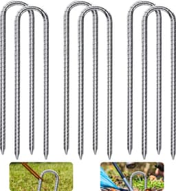 SnelShoppen - 6 Stuks U-Type Grondankers 30cm - Gegalvaniseerd Staal - Voor Trampoline, Tenten, Fietsen, Tuin - Sterk en Duurzaam - Ideaal voor Campin — thumbnail 1