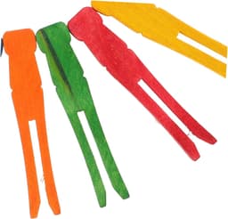 Houten Wasknijpers - Mini Clips - Handwerk Decoratie - Natuurlijk Hout Materiaal - 50 Stuks - Diverse Kleuren — thumbnail 5