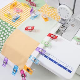 Naaiklemmen Set - Stoffen Clips - Handwerk Projecten - 76 Delige Kit - Handige Pot - Geruite Stijl — thumbnail 2