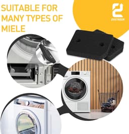 9164761 Plintfilter Vervanging geschikt voor Miele T1-droger - Compatibel met Miele T1 warmtepompdroger - Inclusief 4 schuimfilters - Houd uw droger efficiënt en pluisvrij — thumbnail 3