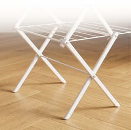 Wasrek inklapbaar - 115x53,5x52 cm - metaal - zwart — thumbnail 2