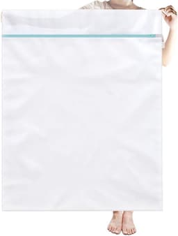 Grote Waszakken van Mesh 90 x 110 cm met Rits voor Kleding, Beddengoed en Reizen - Ideaal voor Wasmachine en Organisatie van Vuile Kleding — thumbnail 1