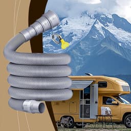 Opvouwbare Afvoerslang - Flexibele Caravan Slang - Camper Afwatering - Hittebestendig PVE+PE - 3 tot 5 Meter - Grijs — thumbnail 2
