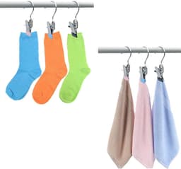Dit opvouwbare kledingrek wordt geleverd geschikt voor 20 klemmen, een sokkenrek, roestvrijstalen klemmen en een druppelbestendige hanger. Het is ideaal voor het drogen van sokken, bh's, handdoeken, ondergoed en babykleding. — thumbnail 4