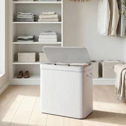 SONGMICS - Wasmand - Wassorteerder - Bamboe - Met Handgrepen - Uitneembare Waszak - 150 Liter — thumbnail 5