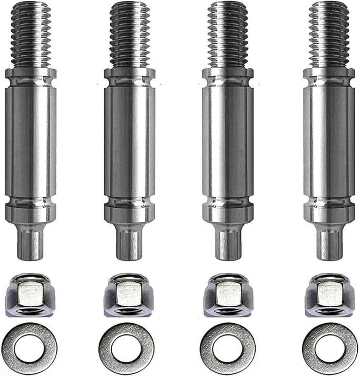 Droger Trommel Assen - Roller Kit - Apparaat Reparatie - Roestvrij Staal - 4 Stuks - Zilver — afbeelding 1