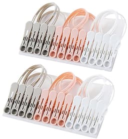 Dailygoods - Dailygoody - Handdoeken en ondergoed clips - Multifunctionele wasknijpers - 24 stuks - Winddichte klemmen - Perfect voor balkon en slaapzaal — thumbnail 1