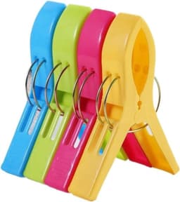 Wasknijpers Strandlaken Clips - Stoelhouder Klemmen - Handdoeken Ophangen - Sterke Grip - 5 Stuks - Multicolor — thumbnail 1
