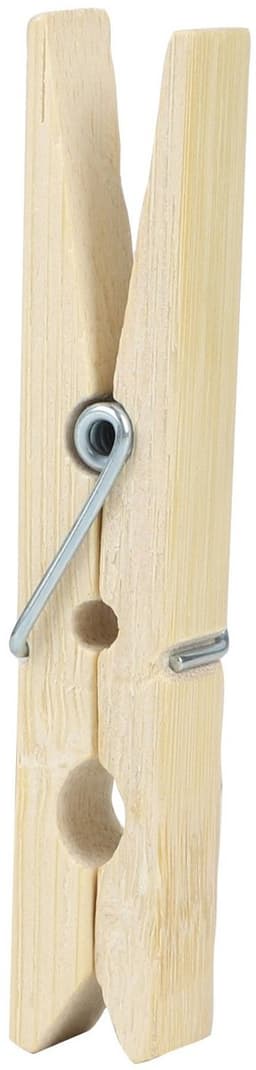 Urban Living Basic Size wasknijpers - 72x - bamboe - 7 cm — thumbnail 3