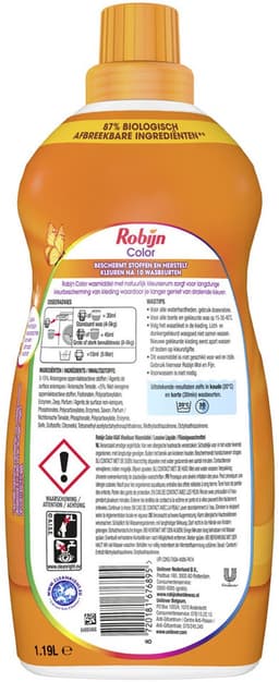 Robijn Klein & Krachtig Wasmiddel Color 39 Wasbeurten 1,19 liter — thumbnail 2