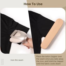 Houten Naai Gereedschap - Kleermakers Klappers - Naden Drukken - Dubbele Groeven Handvat - 7 en 12 Inch - Houtkleur — thumbnail 2
