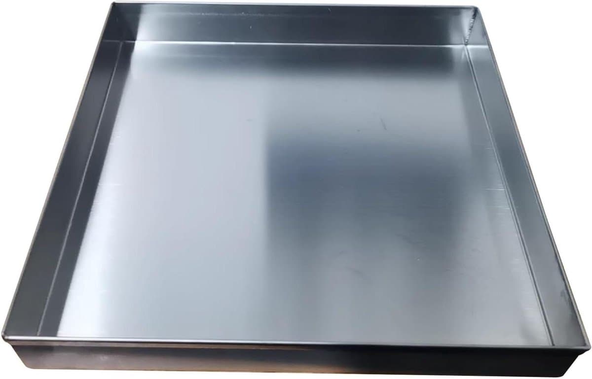 Lekkende Airco Opvangbak - Waterbak Roestvrijstaal - Voorkomt Waterschade - Extra Dik Roestvrijstaal - 30x30cm Hoogte 5cm - Zilver — afbeelding 1