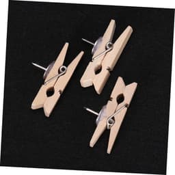 Houten Klemmen - Memo Clips - Foto's Presenteren - Inclusief Prikpen - 30 Stuks - Natuurlijk Hout — thumbnail 5