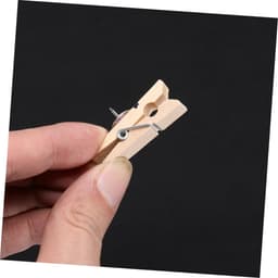 Houten Klemmen - Memo Clips - Foto's Presenteren - Inclusief Prikpen - 30 Stuks - Natuurlijk Hout — thumbnail 3