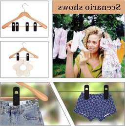 Set van 20 Plastic Wasknijpers voor Handdoeken, Kleding en Sokken - Zwart, Duurzaam en Veelzijdig — thumbnail 4