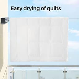 Intrekbare Waslijn - Uitschuifbare Lijn - Kleding Drogen - Dubbel Touw - Tot 4.2 Meter - Wit — thumbnail 5