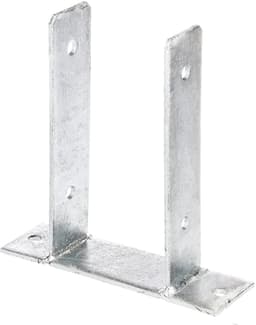 1x Siwitec U-paalanker voor inschroeven, vrije breedte 71 mm, hoogte 200 mm, U-profiel van thermisch verzinkt staal, U-hoekbeugel, grondanker, balkdrager, schroefanker — thumbnail 3