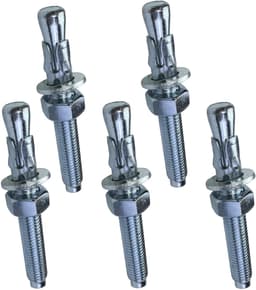 Boutankers M10x160mm - Ankerschroef pluggen - Bevestigen in beton - Directe montage zonder barsten - 160 mm lengte - Zilver — thumbnail 2