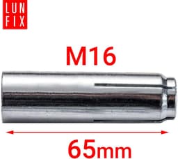 Inslagganker M16 - Stalen plug verzinkt - Zware belasting bevestigen - Corrosiebestendig staal - M16 x 65 mm - Zilver — thumbnail 5