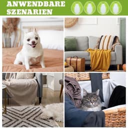 12 Stuks - Haarvangers voor wasmachine - Dierenhaarverwijderaar voor Wasmachine - Herbruikbare Wasballen - Verwijdert Hondenhaar, Kattenhaar & Pluisjes - Anti-Haar Wasmachine Filter - Beschermt Kleding & Machine - Groen/Wit — thumbnail 3