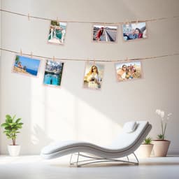 Houten knijpers 120 stuks 2.5 x 0.3 cm met 10 m touw, kleine clips voor foto's, kaarten en feestdecoraties — thumbnail 3