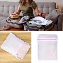 Set van 10 waszakken in 3 maten - Beschermende wasnetten met ritssluiting voor kleding — thumbnail 5