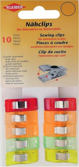 Naaiclips Set - Stof Clips - Stoffen Vasthouden - Stevige Grip - 10 Stuks - Paars — thumbnail 2