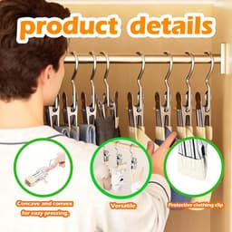 Dailygoods- Wasknijpers Roestvrij Staal - Set van 60 - Duurzaam - Compact 10.5 x 2.3 cm - Ideaal voor Binnen/Buiten - Stevige Veer - Knijpers — thumbnail 4