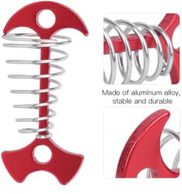 Dailygoods- Grondankers 4-delig - Spiraalvormig - Multifunctionele Tentaccessoires - Geschikt voor Houten Platforms - Aluminiumlegering/Roestvrij Staal - 7.7x3.6cm - Tentpalen — thumbnail 5