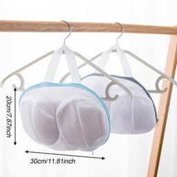Dailygoods- Beha-beschermhoezen 4 stuks - Wasnet voor wasmachine - Beha-houder - Ondergoedbescherming - Netstof voor kleding - Verborgen ritssluiting — thumbnail 2