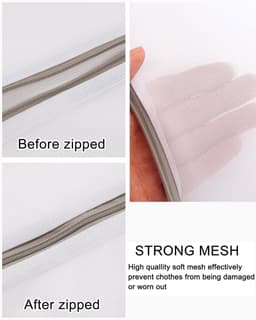 Dailygoods- Waszak 4 Stuks - Grote Waszak - Waszakken voor Wasgoed - Opbergtas voor Kleding - Duurzaam en Herbruikbaar - Beschermt Kleding - Wasnet — thumbnail 2