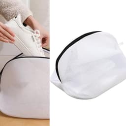 Wasnet voor schoenen - Herbruikbare waszak voor sneakers, sokken en delicate kleding - 2 stuks — thumbnail 1