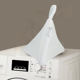 4 stuks Polyester mesh waszak - waszak - mesh waszakken - Mini Waszakjes - waszakken voor bh's en ondergoed - Fijne waszak voor in de wasmachine - Ademende Polyester Mesh Bescherming - 12 cm * 12 cm - Wit" — thumbnail 5