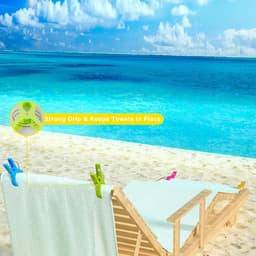 20 stuks Strandhanddoekclips - Wasknijpers - handdoeken/badlakens knijpers - Grote knijpers - Grote plastic badlaken knijpers -Kledingknijpers - Houd je Handdoek tegen de Wind - Meerkleurig -Geschikt voor gebruik op het strand op de camping en thuis — thumbnail 5