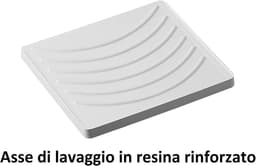 Wasmachinekast met Wastafel - Waskast Hars - Opbergen Wasruimte - Omkeerbaar Bekken - 109 x 60 x 94 cm - Wit — thumbnail 4