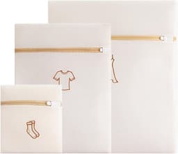 Set van 3 wasnetten voor delicate kleding, anti-vervorming, ritssluiting, bescherming en fijn net voor de wasmachine, 3 maten beschikbaar — thumbnail 1