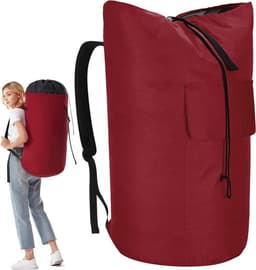 Grote Waszak voor Vuile Kleding - 115L Opvouwbare Reiswaszak met 2 Verstelbare Schouderbanden en Duffle Bag Functie — thumbnail 3
