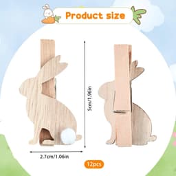 Dailygoods- Wasknijpers Hout 12 Stuks - Mini Wasknijpers — thumbnail 3