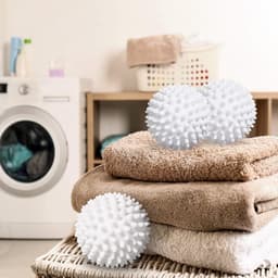 Droogballen voor de was - 6 stuks - niet-giftig - verkorten de droogtijd en verminderen statische elektriciteit. Herbruikbare droogballen - voorkomen klitten - verwijderen dierenharen van wasgoed - beddengoed en kleding. — thumbnail 5