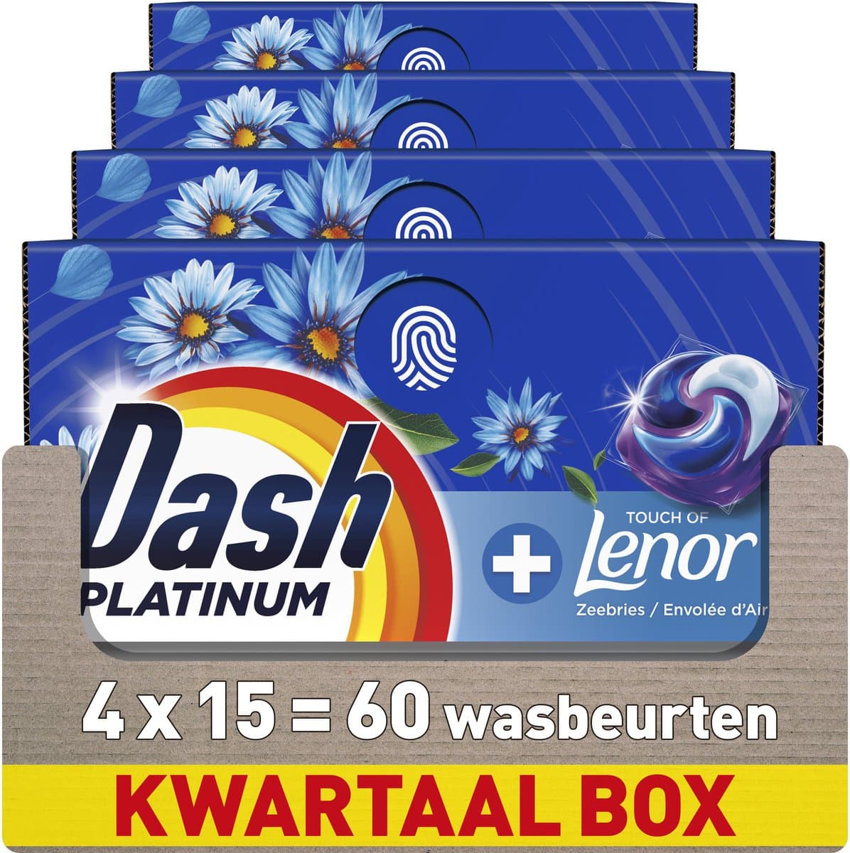 Dash Wasmiddel Pods® - Ocean Breeze - 4 x 15 Wassen — afbeelding 1