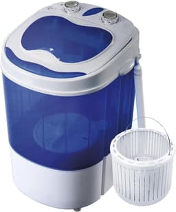 Aura® Camping Wasmachine - Mini Wasmachine - Wasmachines - Capaciteit van Kleding 3 kg - Laag Water- en Energieverbruik - Wit - 36cm x 37cm x 53cm; 5 kg — thumbnail 1