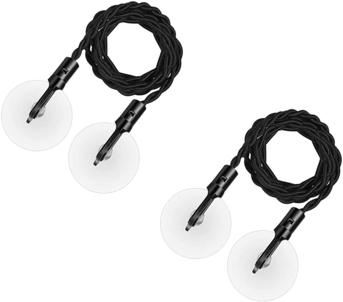 Kledinglijn Set - Drogende Touwen - Buiten Drogen - Intrekbaar & Verstelbaar - 240 cm - Zwart — afbeelding 1