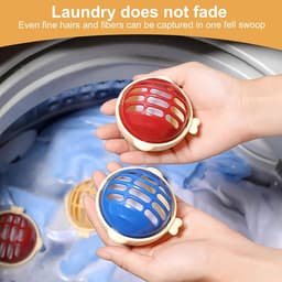 Kattharen Verwijderen bij Wassen, Haarverzamelaar voor Katten, Herbruikbare Huisdierhaarverwijderaar, Draagbaar Filtergaas voor Wasmachine, Anti-haar (1 Blauw + 1 Geel + 1 Rood) — thumbnail 4