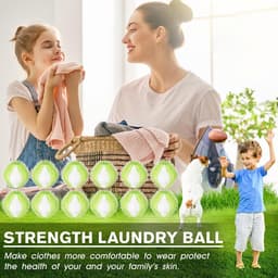 SnelShoppen - 12pcs Herbruikbare Dierenharen Verwijderaar, Wasmachine Lintballen, Kattenharen Verwijderaar, Nylon en Plastic, Groen, Perfect voor Wass — thumbnail 2