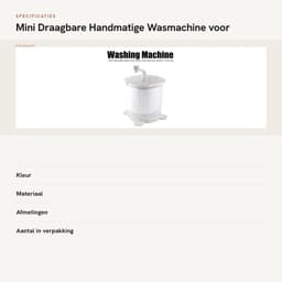 Dailygoods- Wasmachine Mini - Handmatige Wasmachine - Multifunctioneel - Voor Ondergoed/Sokken - 1200 tpm Rotatiesnelheid - Hoogwaardig ABS Materiaal - Handwasmachine — thumbnail 4