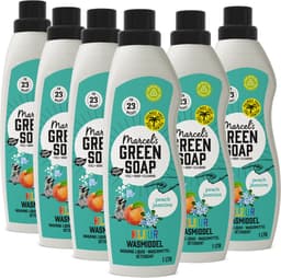 Marcel's Green Soap Kleur Wasmiddel - Perzik & Jasmijn - 6 x 1L - 139 wasbeurten — thumbnail 1